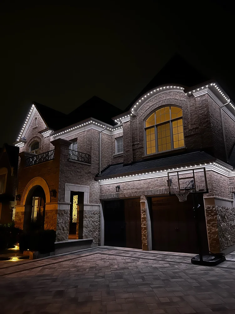 Beautiful home with permanent lighting